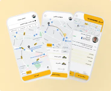 طراحی رابط کاربری اپلیکیشن تاکسی اینترنتی